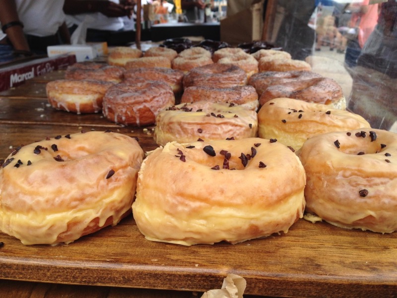 doughnuts with cacao nibs