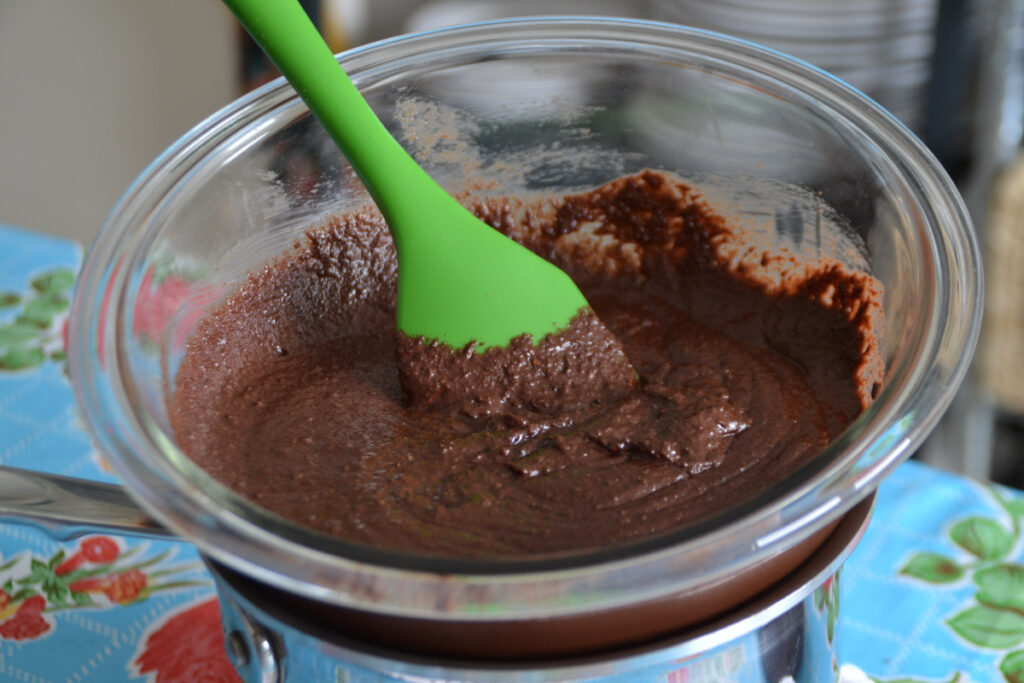 Melted mexican hot chocolate disks