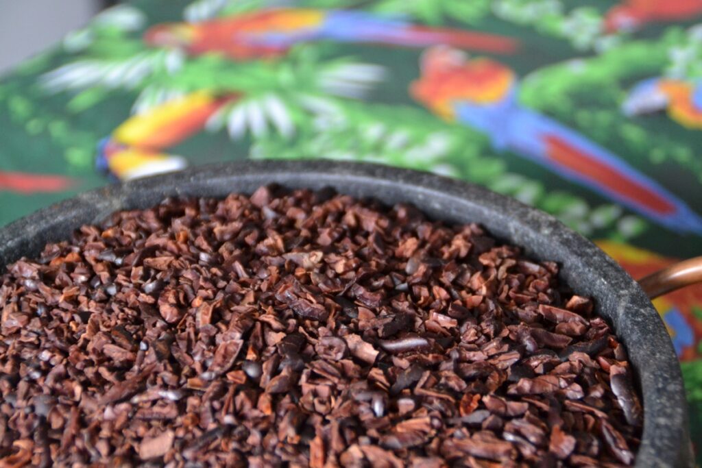 cacao nibs in bowl 