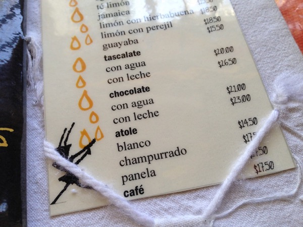 Itanonin menu tascalate