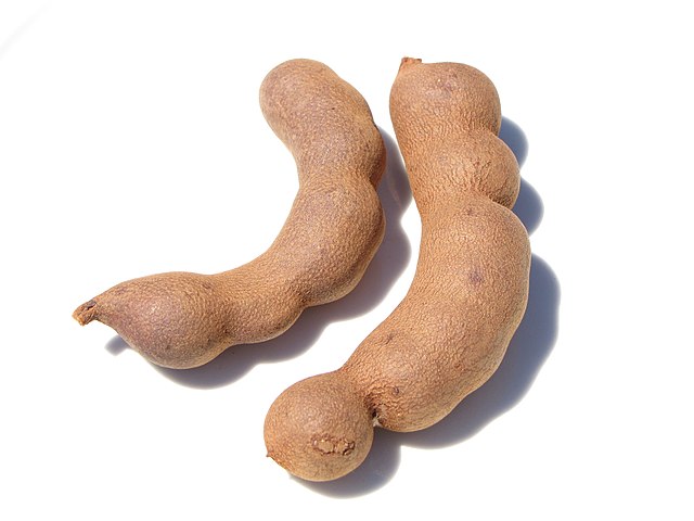 two tamarind pods