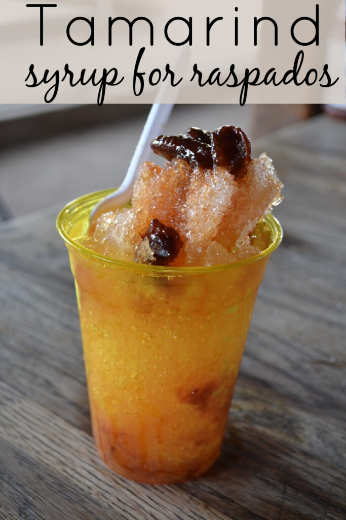 cup of shaved ice with tamarind sweet syrup