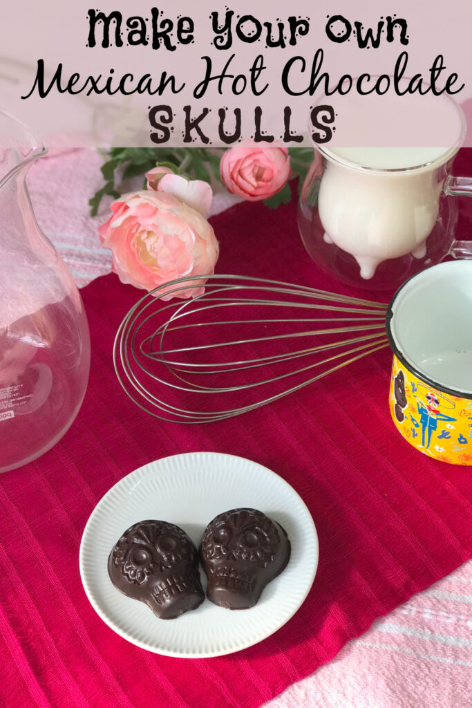 2 chocolate skulls on a plate